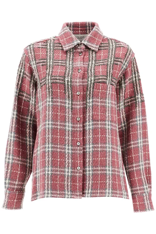 Tweed Overshirt With Applique  - Pink