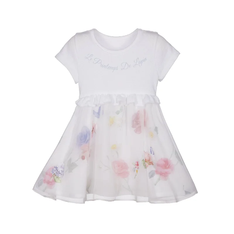 PRE ORDER LAPIN HOUSE WHITE FLORAL DRESS