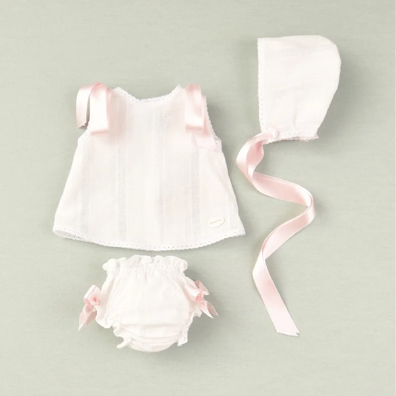 COCOTE - Three Piece Ribbon Dress Set - Pink