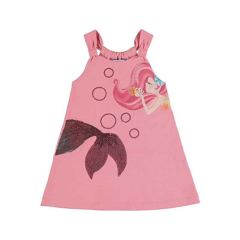 MAYORAL - Graphic Mermaid Dress - Pink