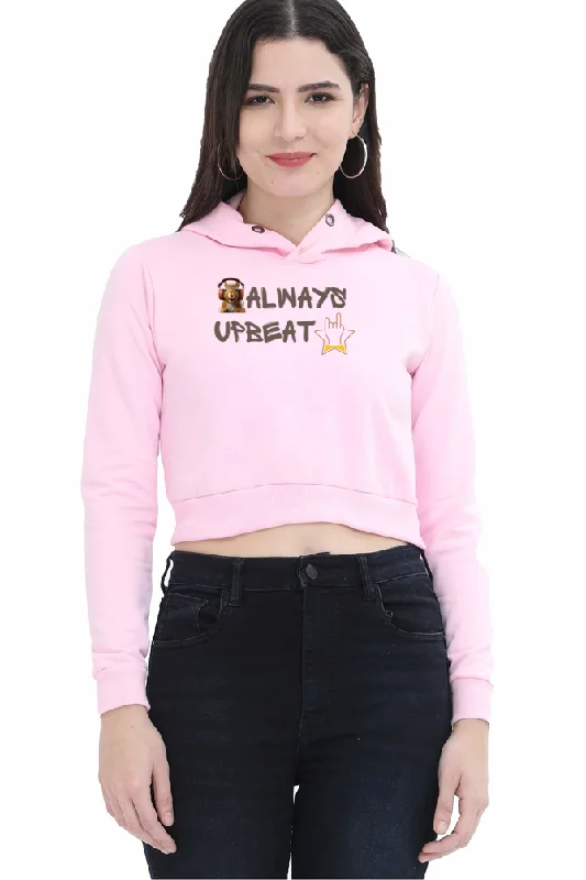 Upbeat - Women Crop Hoodie