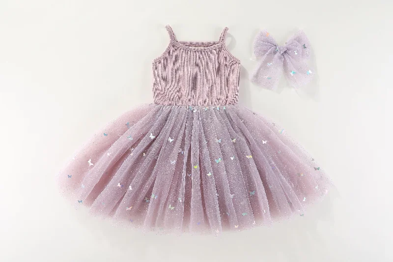 Valentina Tutu Dress - Lavender Butterflies: 2-3Y, 3-4Y, 4-5Y, 5-6Y, 6-8Y