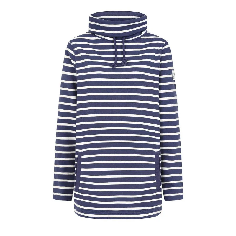 LJ99S - Striped Roll Neck Sweatshirt - Twilight