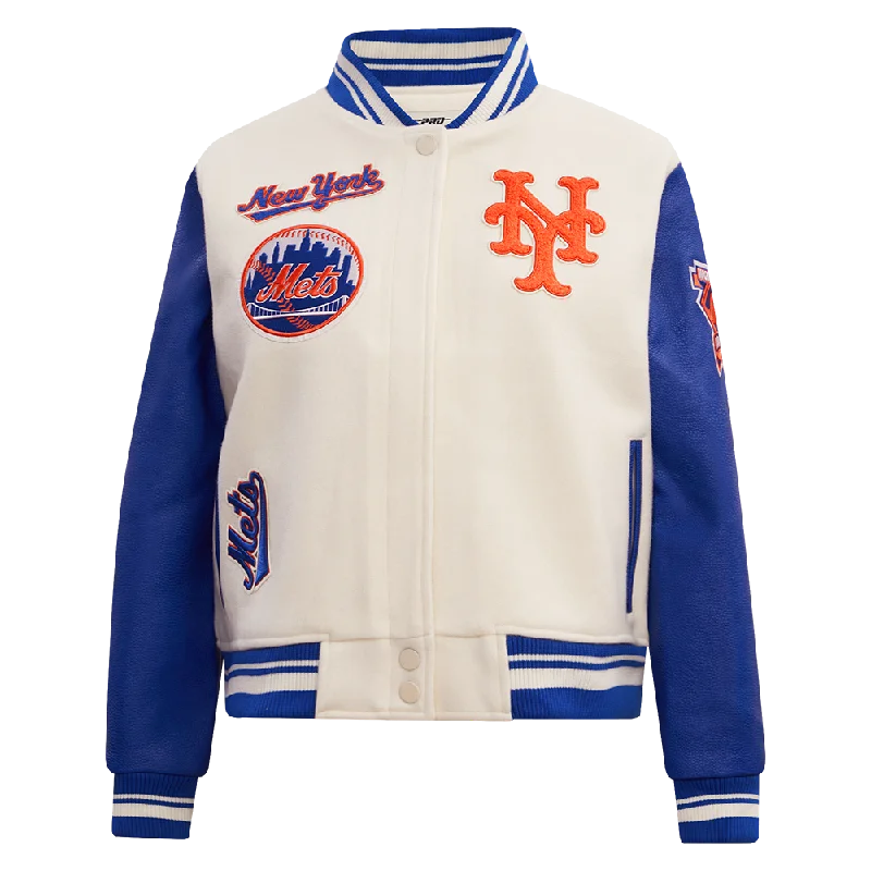 CHAMARRA UNIVERSITARIA MLB NEW YORK METS RETRO CLASSICS PARA MUJER