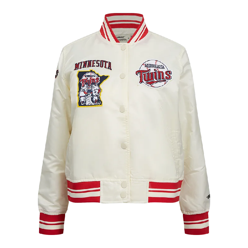 CHAMARRA DE SATÉN MLB MINNESOTA TWINS RETRO CLASSICS PARA MUJER