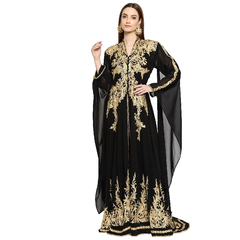 Traditional Abaya Embroidered Maxi