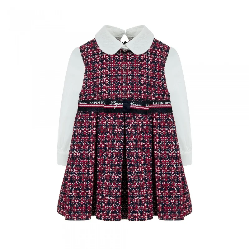 LAPIN HOUSE - Tweed Blouse Dress - Red