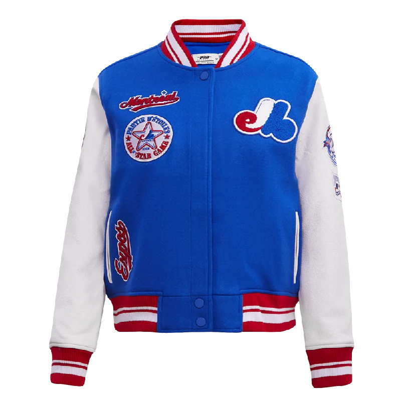 CHAMARRA UNIVERSITARIA MLB MONTREAL EXPOS RETRO CLASSICS PARA MUJER