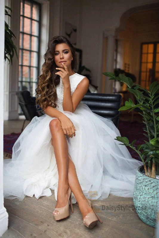 Fashion Two Piece Wedding Dress