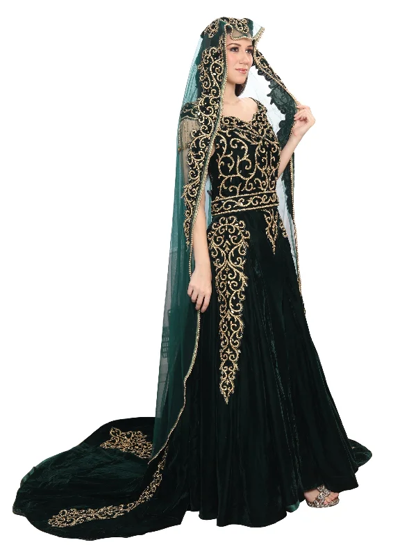 Designer Takchita Caftan Traditional Arabic Ethnic Wedding Gown