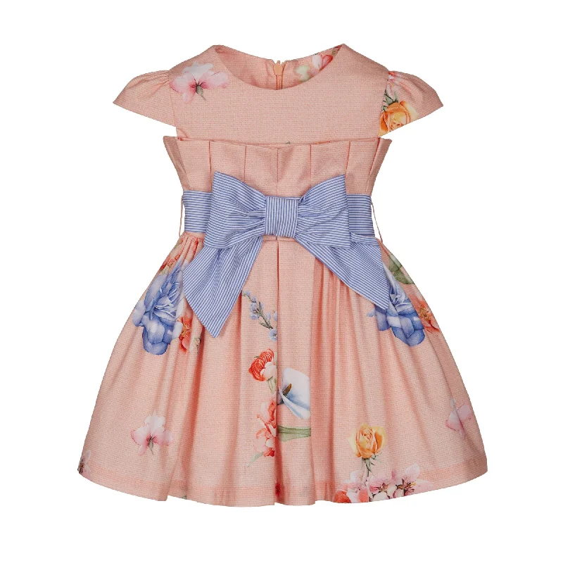 LAPIN HOUSE - Peach Bow Dress