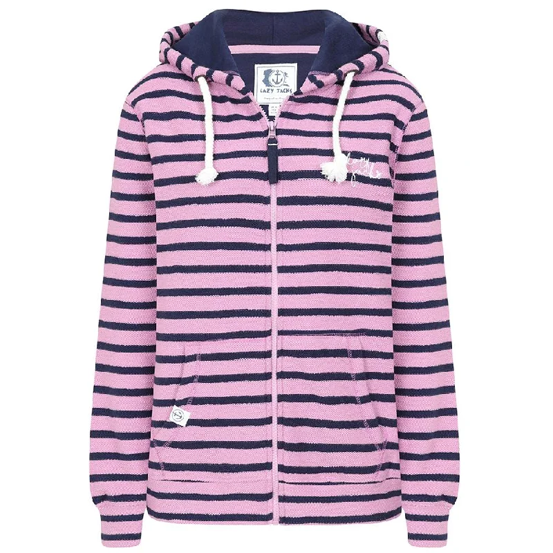 LJ102S - Striped Textured Sweatshirt - Lavender