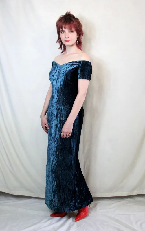 Crushed Velvet Maxi Dress