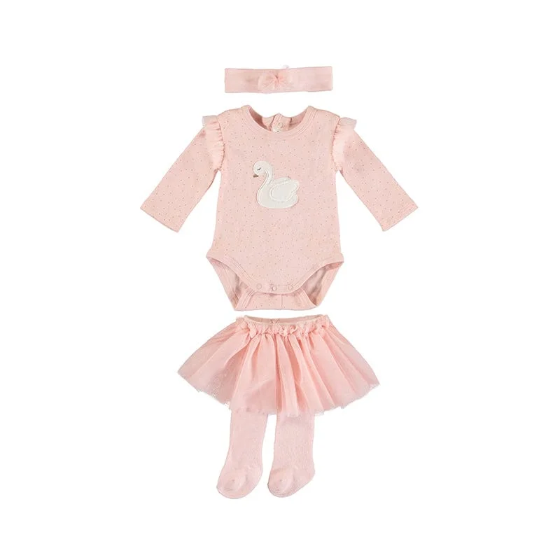 MAYORAL - Swan Tulle Set With Headband - Rose