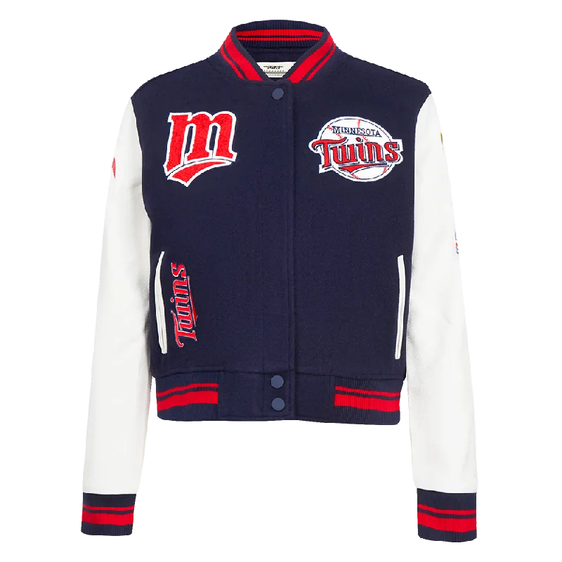 CHAMARRA UNIVERSITARIA MLB MINNESOTA TWINS RETRO CLASSICS PARA MUJER