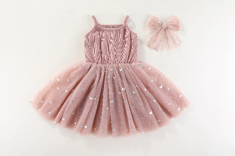 Valentina Tutu Dress - Pink Butterflies: 2-3Y, 3-4Y, 4-5Y, 5-6Y, 6-8Y