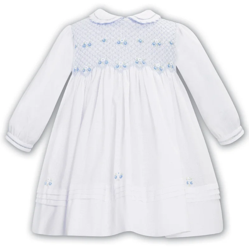 SARAH LOUISE -  Smocked Dress - White