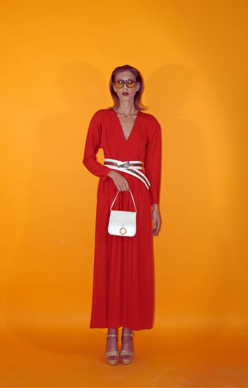 RENT Vintage red Maxi Dress