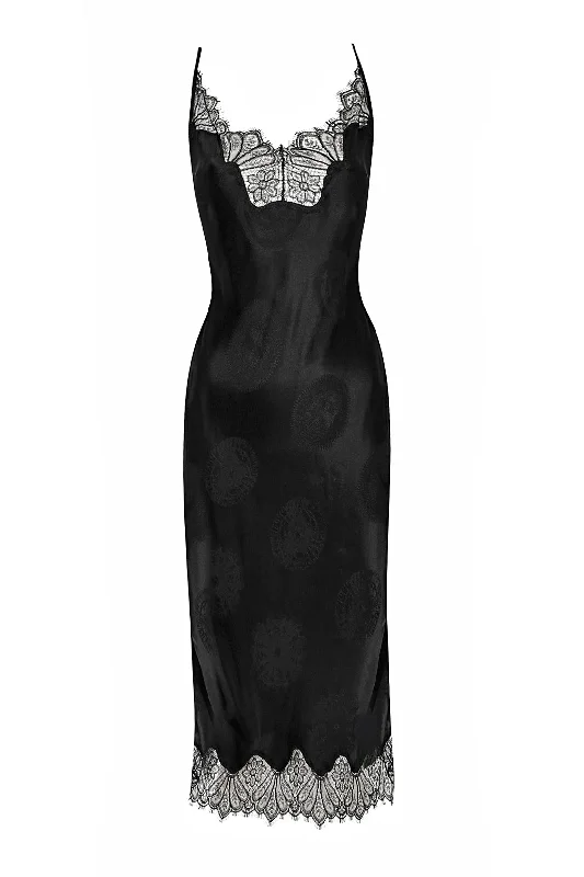 Jacquard Cymatics Dress - Black