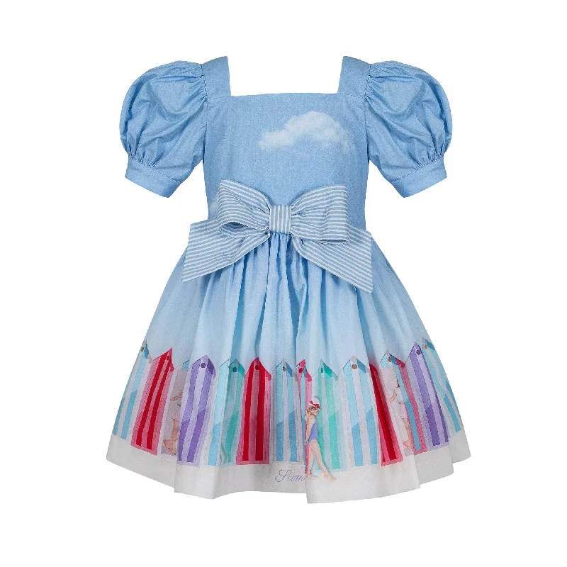 LAPIN HOUSE - Beach Hut Bow Dress - Blue