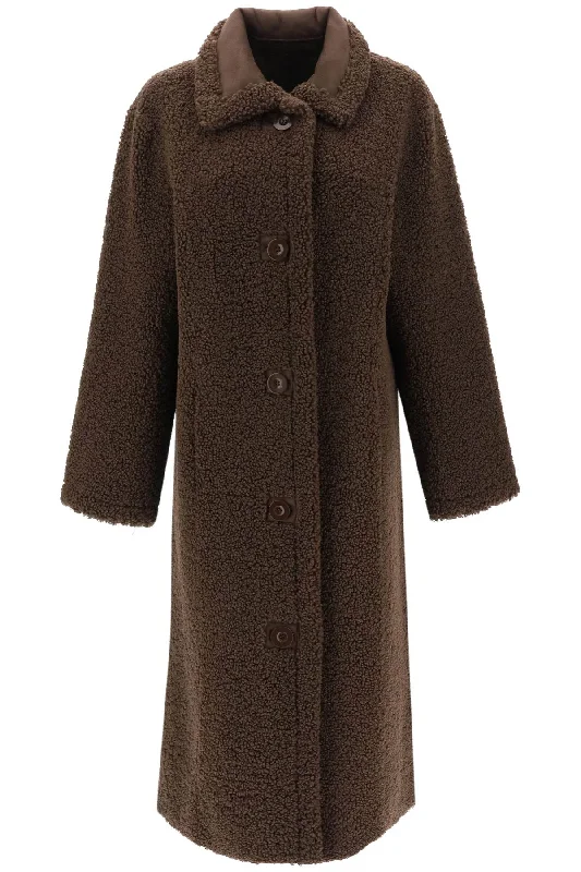 'kenca' Reversible Eco-shearling Coat  - Marrone