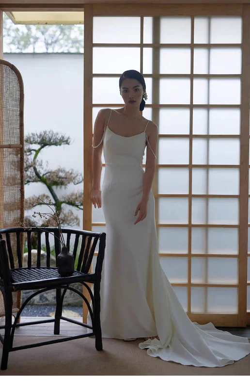 Simple Sheath Informal Wedding Dress