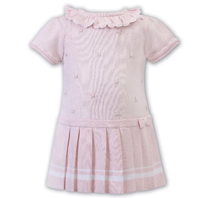 SARAH LOUISE - Cotton Pleated Dress - Pink