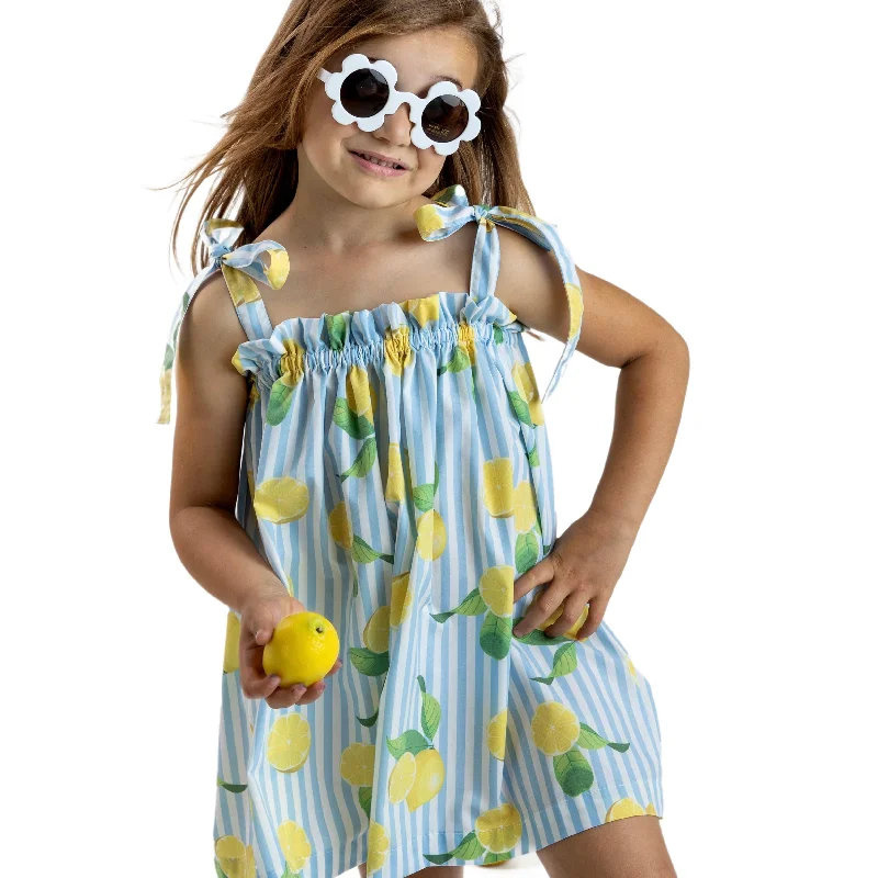 MEIA PATA - Lemons Beach Dress - Blue