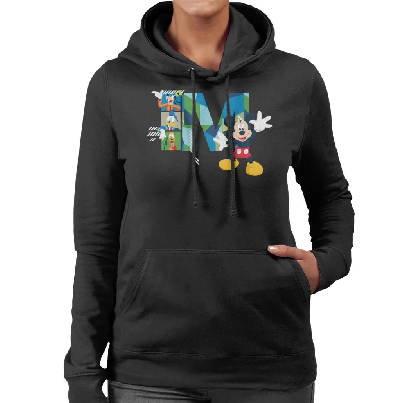 Disney Mickey Mouse Goofy Donald Duck And Pluto Women's Hooded Sweatshirt