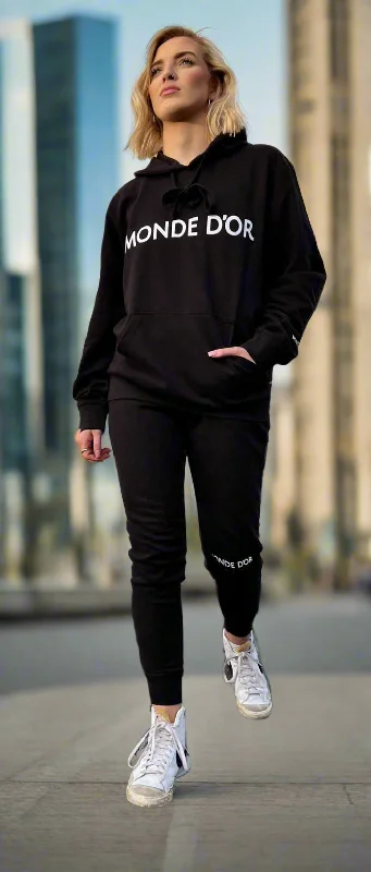 Women’s Black Urban Street Pullover Hoodie