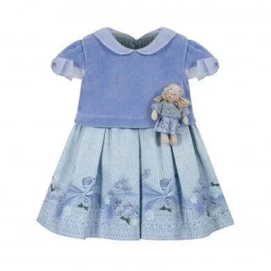 LAPIN HOUSE - Short Sleeve Dolly Dress - Blue