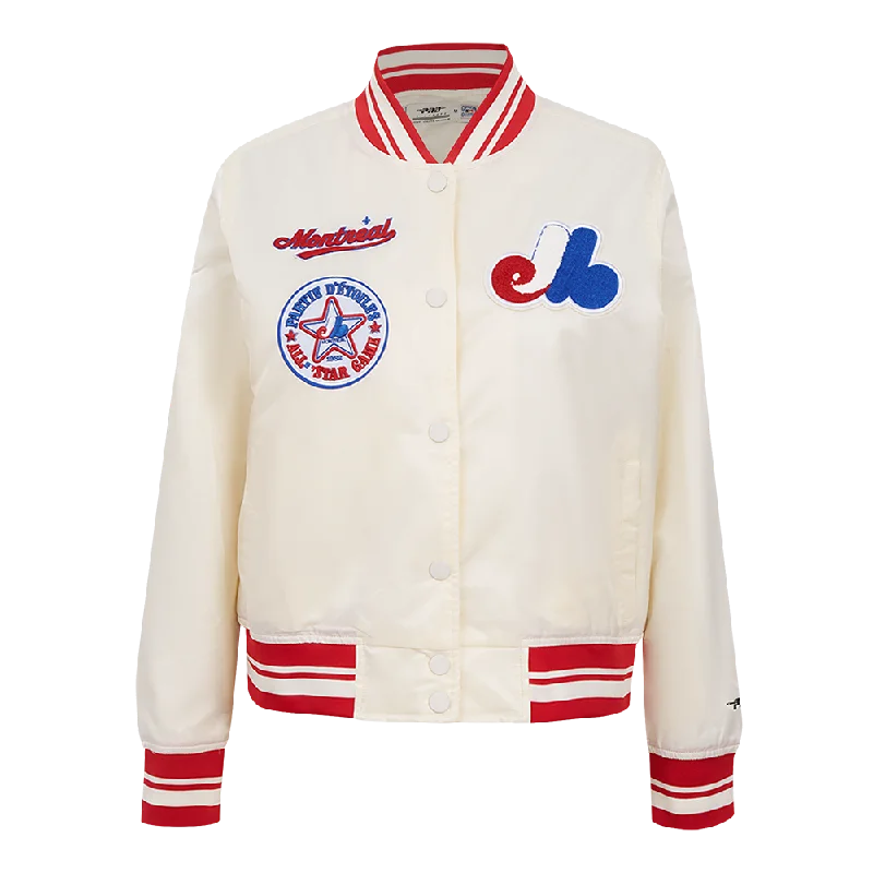 CHAMARRA DE SATÉN MLB MONTREAL EXPOS RETRO CLASSICS PARA MUJER