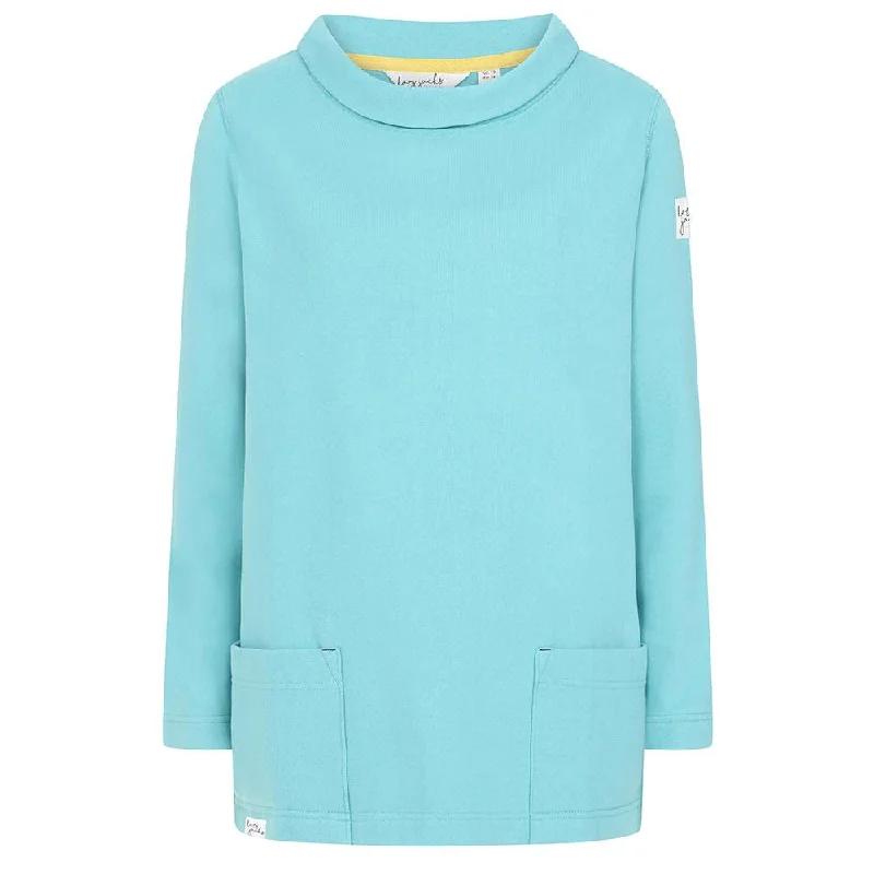 LJ94 - Plain Roll Neck Sweatshirt - Ocean