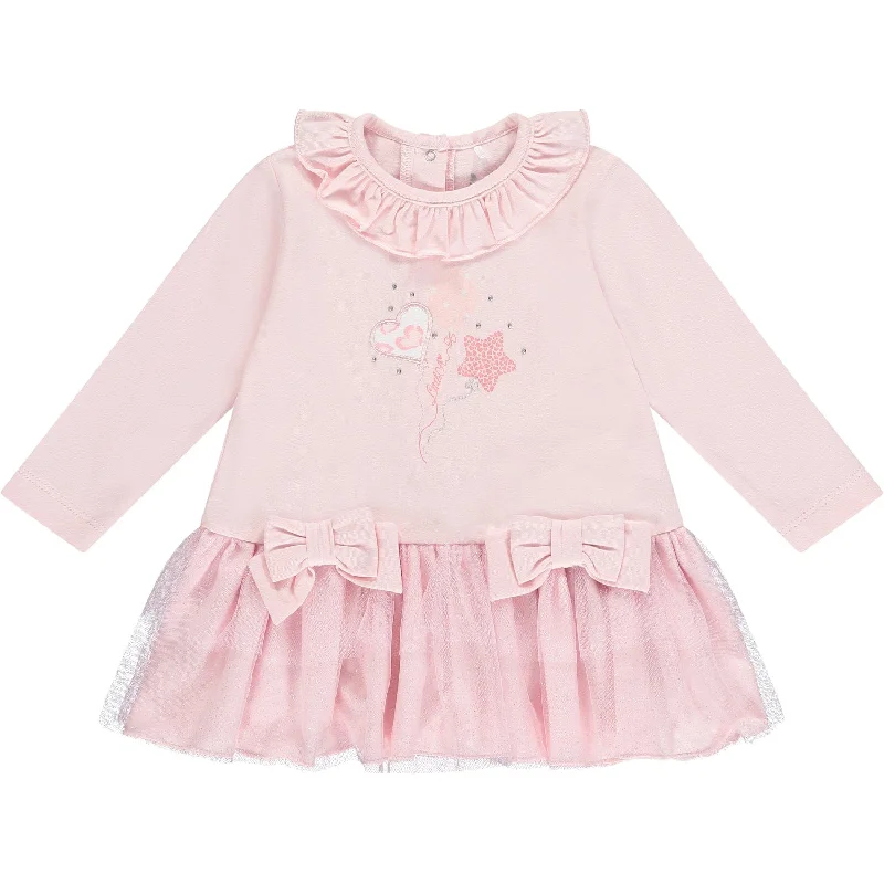 LITTLE A - Enya Tule Frill Dress - Baby Pink