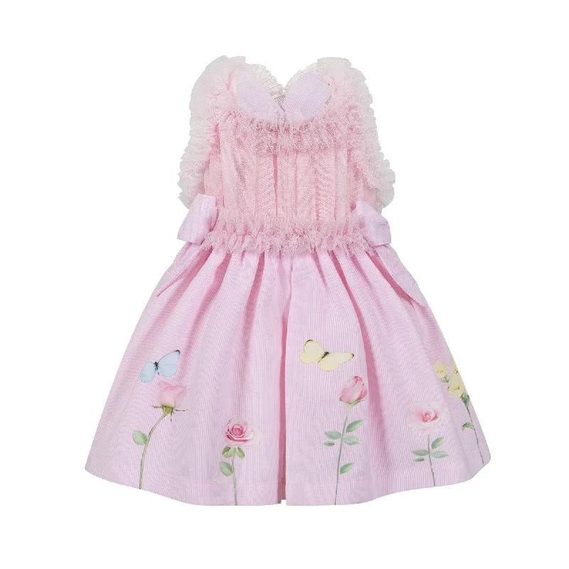 LAPIN HOUSE - Tulle Cross Back Dress - Pink