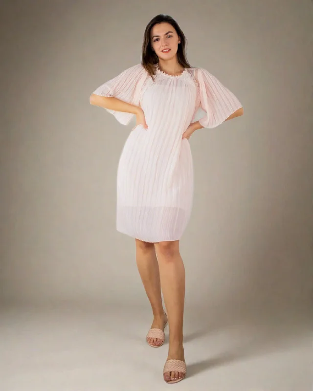 Tullia Oversized Light Pink Short Cocktail Dress