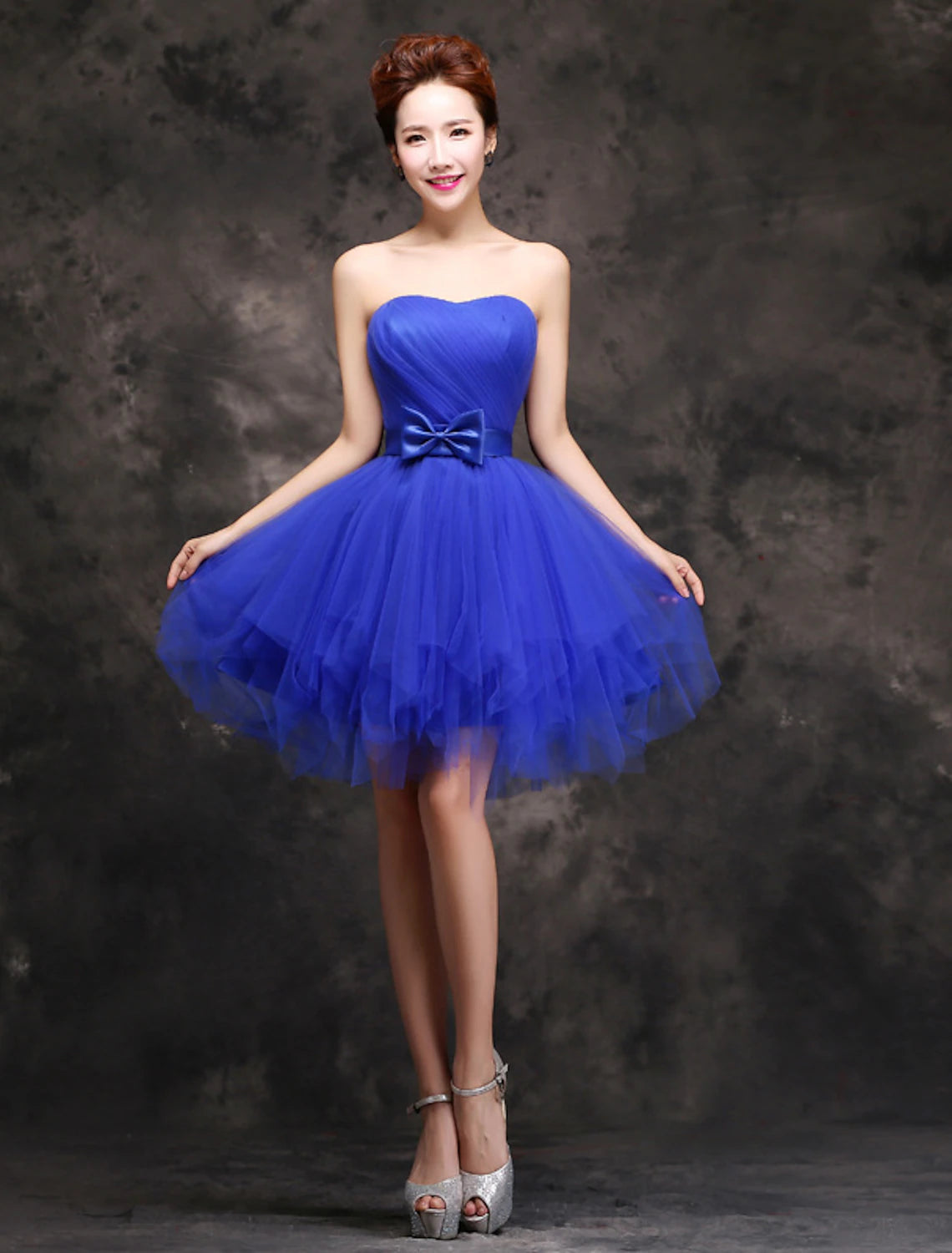 Ball Gown Cocktail Dresses Vintage Dress Homecoming Party Wear Short / Mini Sleeveless Sweetheart Tulle with Bow(s) Ruffles