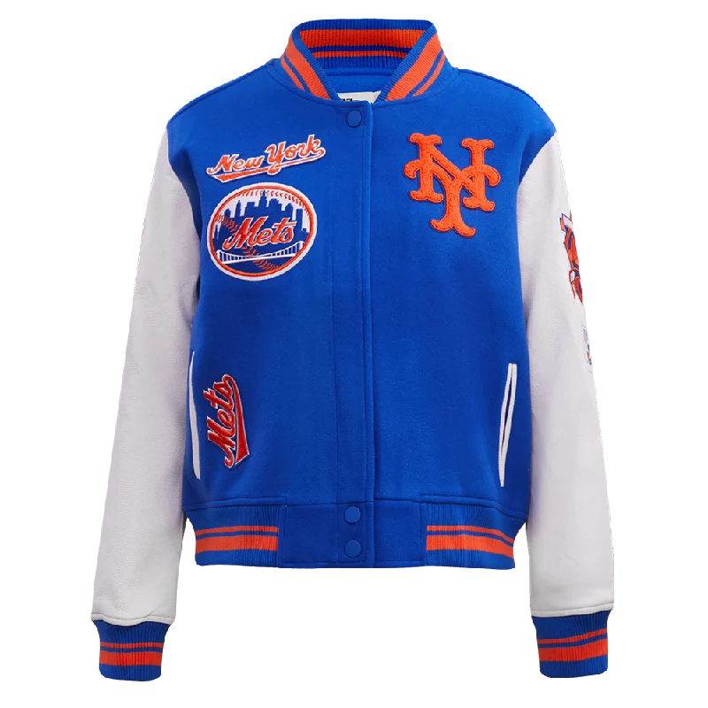 CHAMARRA UNIVERSITARIA MLB NEW YORK METS RETRO CLASSICS PARA MUJER