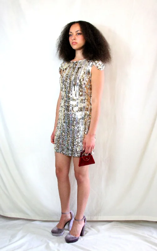 Gold Sequin Micro Dress