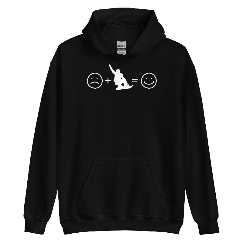 Lächelndes Gesicht und Snowboarding - Unisex Hoodie