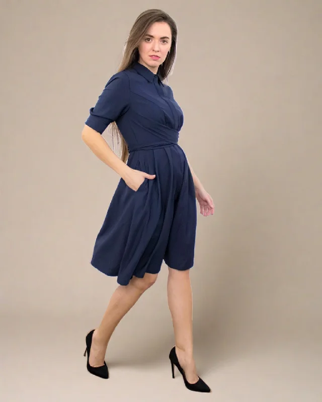 Kate Blue Skater Dress