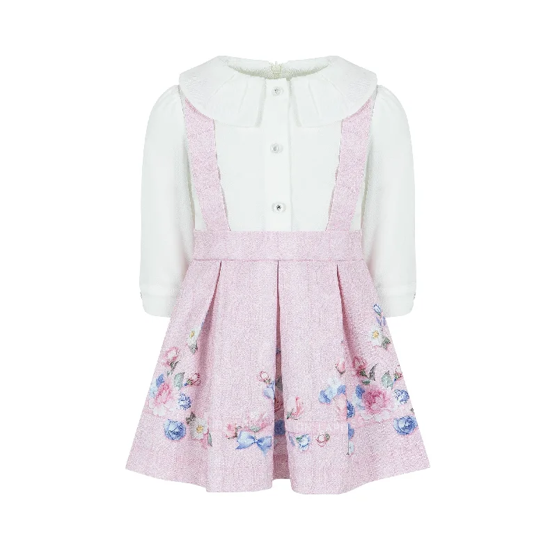 LAPIN HOUSE - Floral Pinafore  - Pink