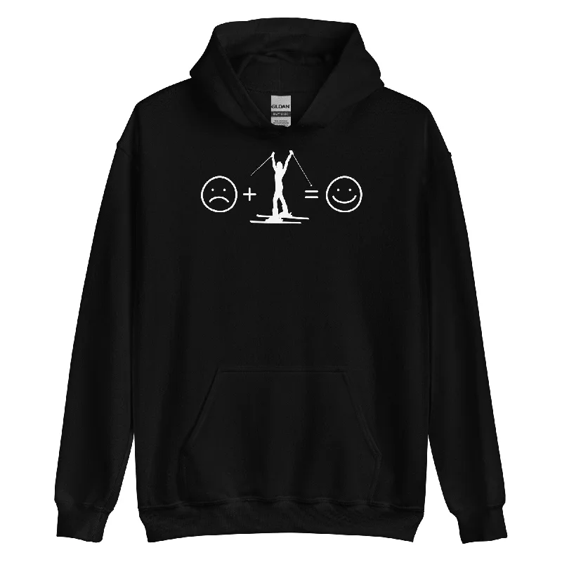 Lächelndes Gesicht und Skifahren - Unisex Hoodie