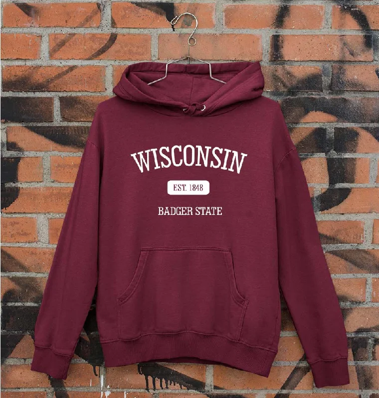 Varsity Wisconsin Unisex Hoodie for Men/Women