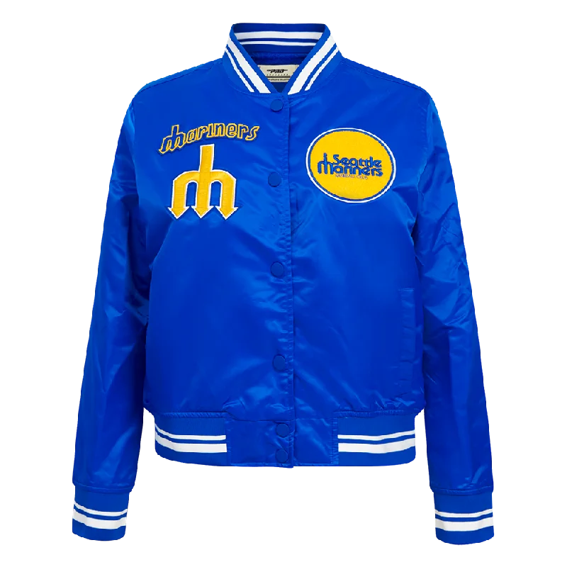 CHAMARRA DE SATÉN MLB SEATTLE MARINERS RETRO CLASSICS PARA MUJER