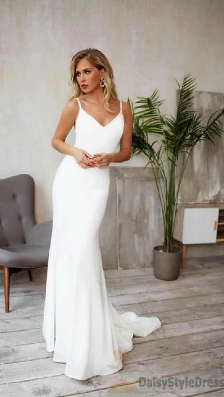 Mermaid Spaghetti Straps Wedding Dress