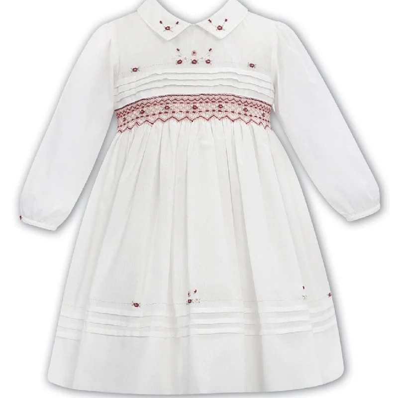 SARAH LOUISE WHITE / RED SMOCKED DRESS WINTER