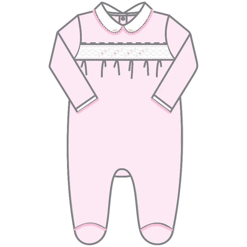 MAGNOLIA BABY - Sophie Smocked  Babygrow - Pink