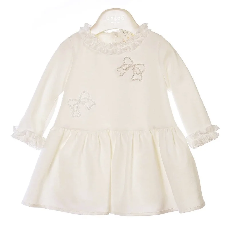 PRE ORDER BIMBALO CREAM BOW DRESS