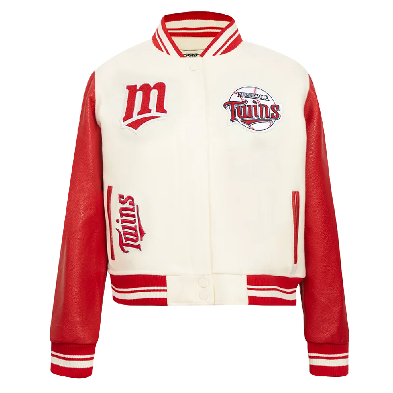 CHAMARRA UNIVERSITARIA MLB MINNESOTA TWINS RETRO CLASSICS PARA MUJER